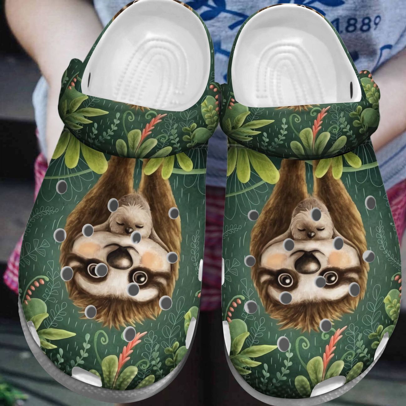 Sloth Personalize Clog Custom Crocs Fashionstyle Comfortable For Women Men Kid Print 3D Sloth Mom Sloth Personalize Clog Custom Crocs Fashionstyle Comfortable For Women Men Kid Print 3D Sloth Mom