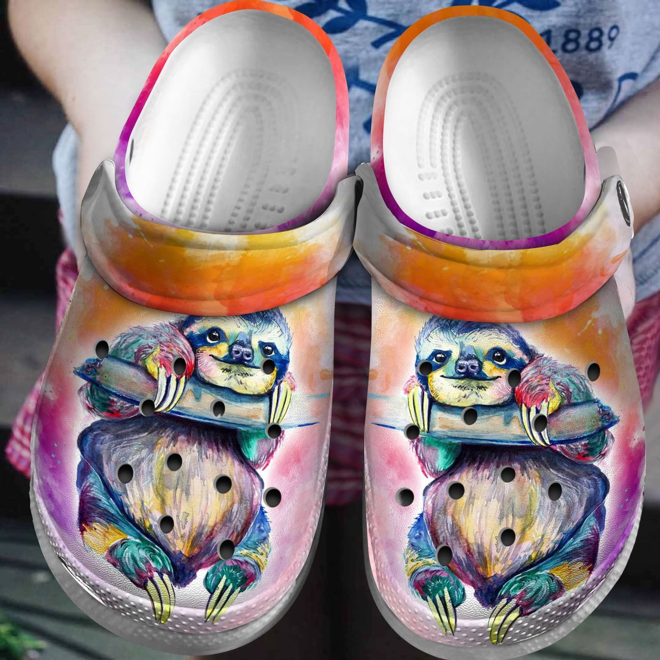Sloth Personalized Clog Custom Crocs Comfortablefashion Style Comfortable For Women Men Kid Print 3D Colorful Sloth Sloth Personalized Clog Custom Crocs Comfortablefashion Style Comfortable For Women Men Kid Print 3D Colorful Sloth