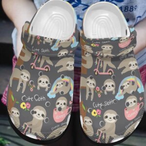 Sloth Personalized Clog Custom Crocs Comfortablefashion Style Comfortable For Women Men Kid Print 3D Cute Sloth