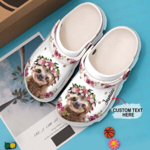 Sloth Personalized Clog Custom Crocs Comfortablefashion Style Comfortable For Women Men Kid Print 3D Floral Sloth