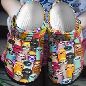 Sloth Personalized Clog Custom Crocs Comfortablefashion Style Comfortable For Women Men Kid Print 3D Funny Sloth