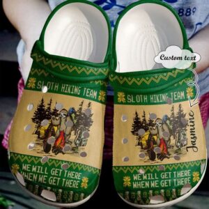 Sloth Personalized Hiking Team Sku 2224 Crocs Crocband Clog Comfortable For Mens Womens Classic Clog Water Shoes
