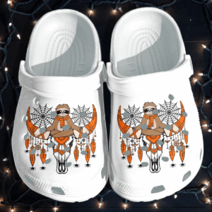 Sloth Sitting On Deer Skull Tattoo Shoes Clog – Halloween 2021 Crocs Clog Crocband Clog Birthday Gift For Boy Girl