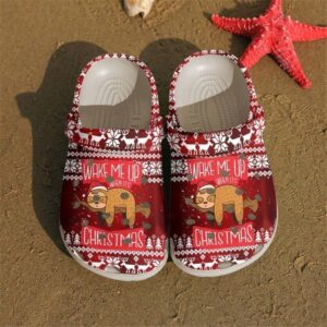 Sloth Wake Me Up Sku 2232 Crocs Crocband Clog Comfortable For Mens Womens Classic Clog Water Shoes