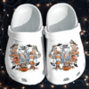 Sloths And Skull Sitting On Dinosaur Shoes Clog – Halloween Pumpkin Crocs Clog Crocband Clog Birthday Gift For Boy Girl