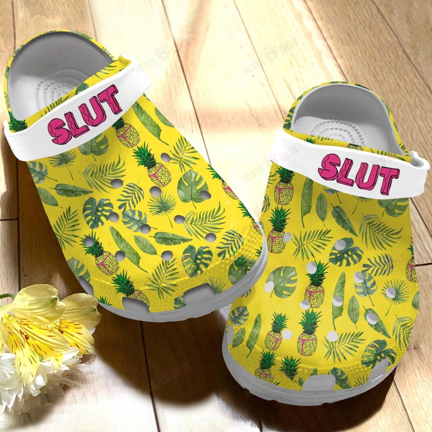 Slutty Pineapple Crocs Clog Classic Clogs Shoes Slutty Pineapple Crocs Clog Classic Clogs Shoes