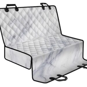 Smoke Grey Marble Print Pet Car Back Seat Cover - 6107a992e72b