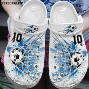 Soccer Crocs Clog Classic Clog Personalized Water Color Ball Shoes