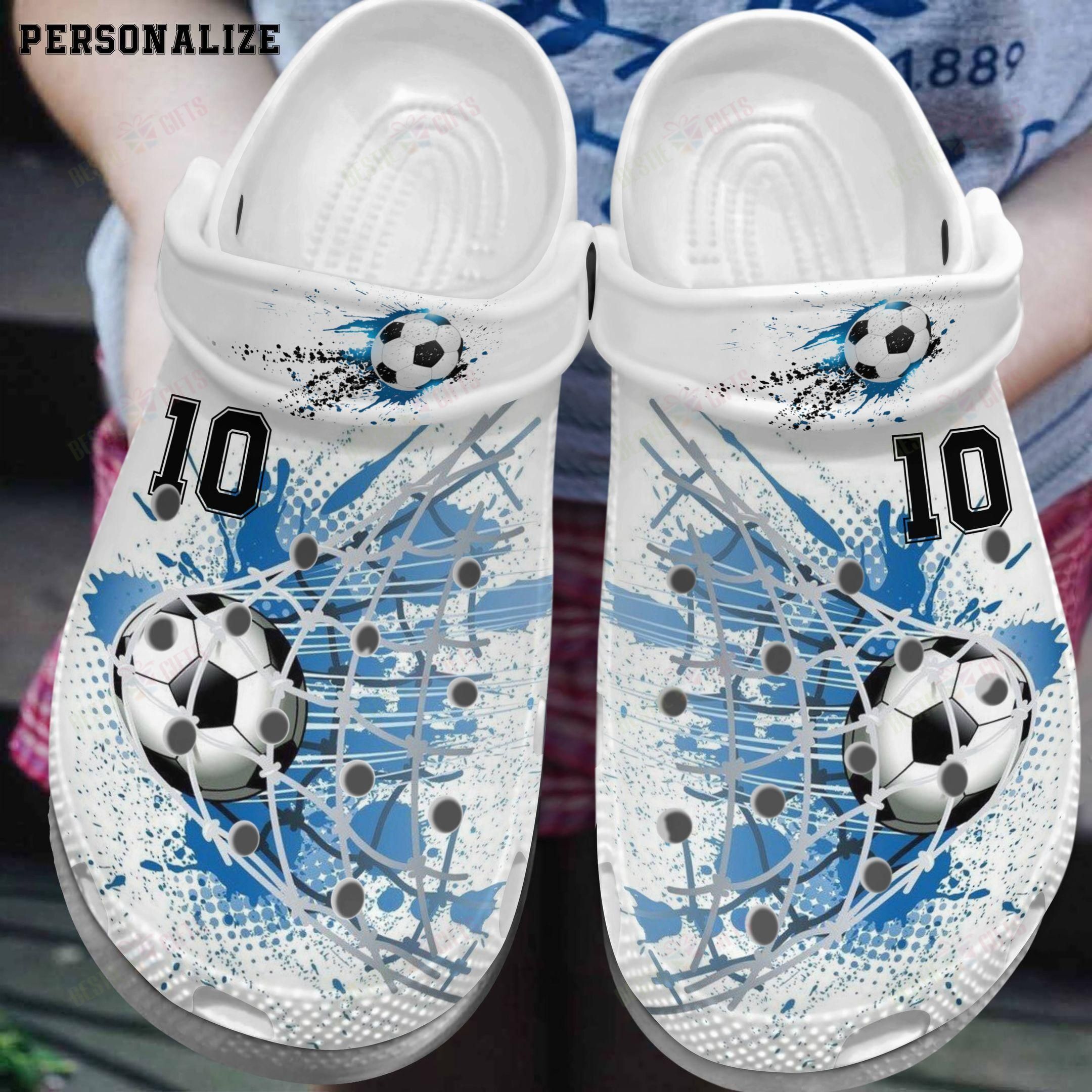Soccer Crocs Clog Classic Clog Personalized Water Color Ball Shoes Soccer Crocs Clog Classic Clog Personalized Water Color Ball Shoes