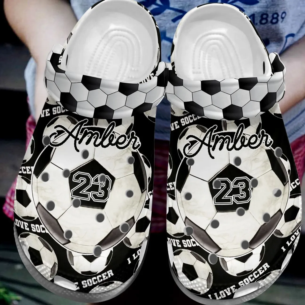 Soccer Personalize Clog Custom Crocs Fashionstyle Comfortable For Women Men Kid Print 3D I Love Soccer Soccer Personalize Clog Custom Crocs Fashionstyle Comfortable For Women Men Kid Print 3D I Love Soccer