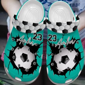 Soccer Personalize Clog Custom Crocs Fashionstyle Comfortable For Women Men Kid Print 3D Soccer Cracks