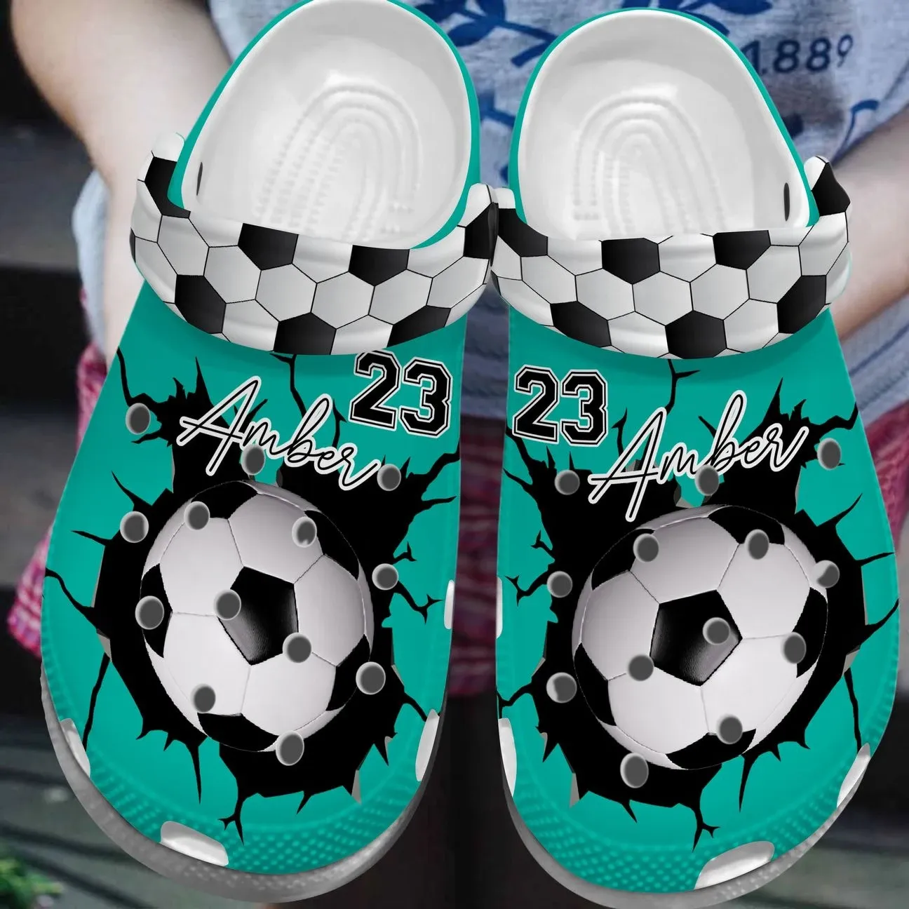 Soccer Personalize Clog Custom Crocs Fashionstyle Comfortable For Women Men Kid Print 3D Soccer Cracks Soccer Personalize Clog Custom Crocs Fashionstyle Comfortable For Women Men Kid Print 3D Soccer Cracks