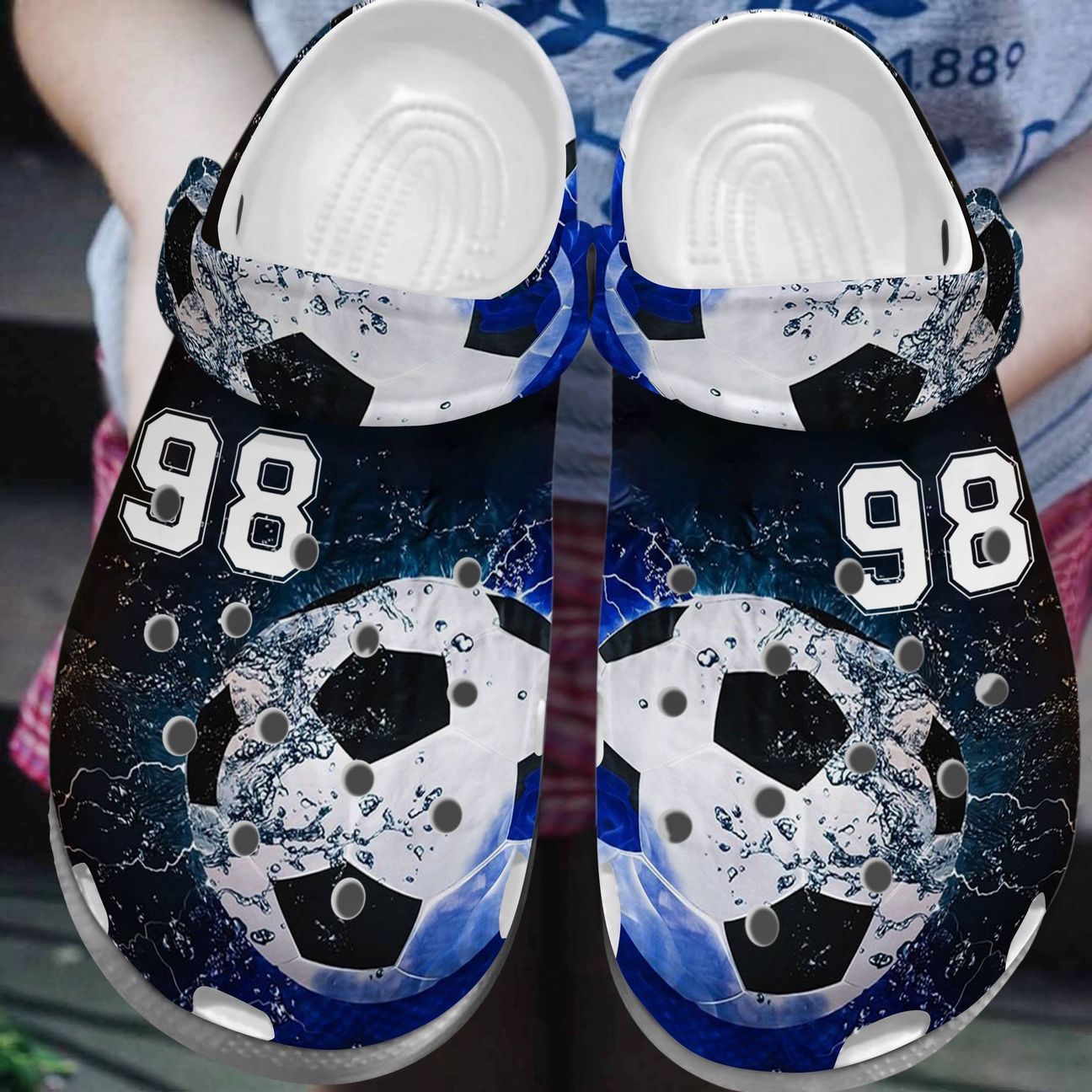 Soccer Personalized Clog Custom Crocs Comfortablefashion Style Comfortable For Women Men Kid Print 3D Blue Soccer Soccer Personalized Clog Custom Crocs Comfortablefashion Style Comfortable For Women Men Kid Print 3D Blue Soccer