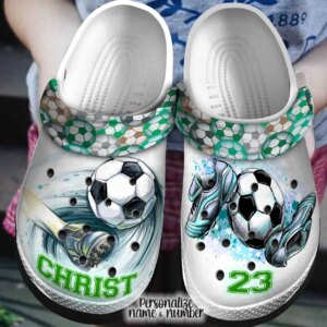 Soccer Personalized Clog Custom Crocs Comfortablefashion Style Comfortable For Women Men Kid Print 3D Play Soccer