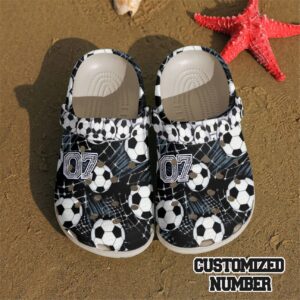 Soccer Personalized Clog Custom Crocs Comfortablefashion Style Comfortable For Women Men Kid Print 3D Soccer Balls