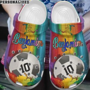 Soccer Personalized Clog Custom Crocs Comfortablefashion Style Comfortable For Women Men Kid Print 3D Soccer P2