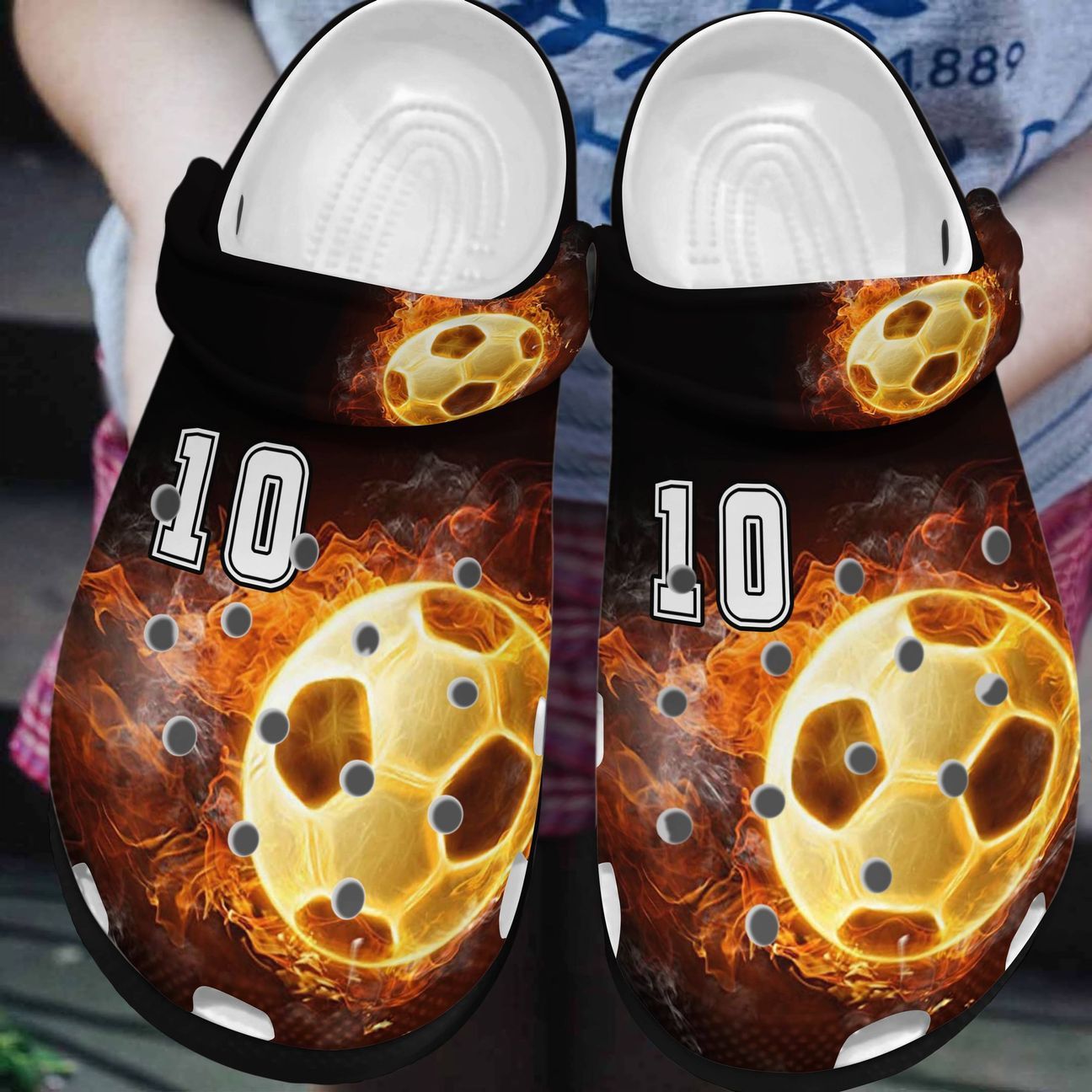 Soccer Personalized Clog Custom Crocs Comfortablefashion Style Comfortable For Women Men Kid Print 3D Soccerball On Fire Soccer Personalized Clog Custom Crocs Comfortablefashion Style Comfortable For Women Men Kid Print 3D Soccerball On Fire