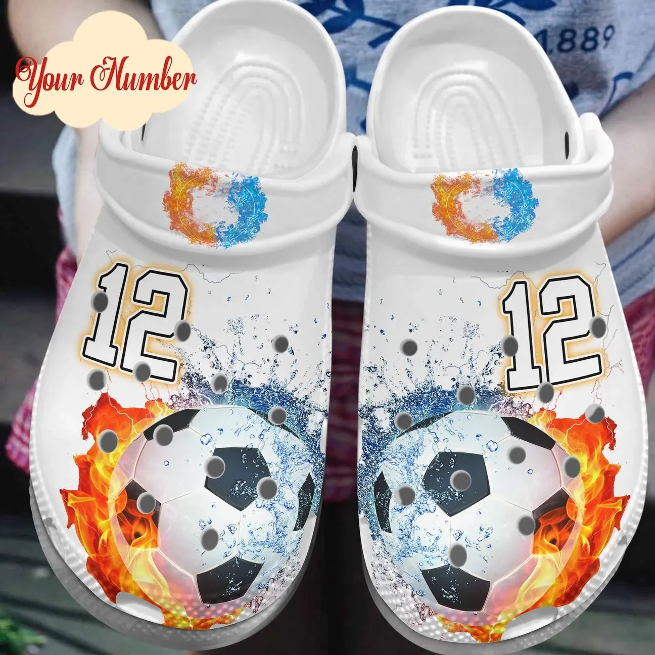 Soccer Personalized Clog Custom Crocs Comfortablefashion Style Comfortable For Women Men Kid Print 3D Water And Fire Soccer Personalized Clog Custom Crocs Comfortablefashion Style Comfortable For Women Men Kid Print 3D Water And Fire