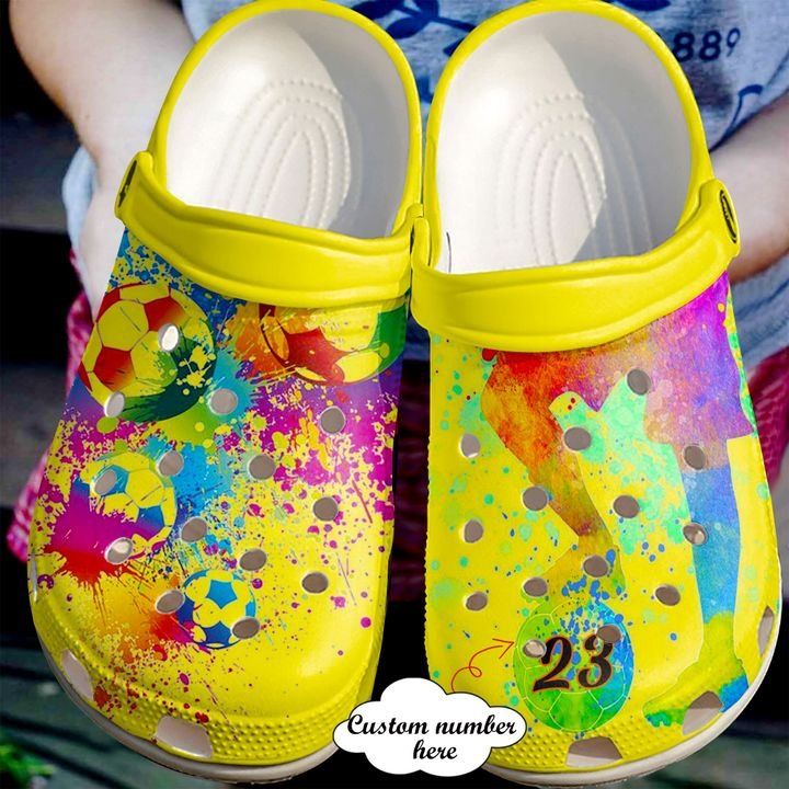Soccer Personalized Colorful Sku 2245 Crocs Crocband Clog Comfortable For Mens Womens Classic Clog Water Shoes Soccer Personalized Colorful Sku 2245 Crocs Crocband Clog Comfortable For Mens Womens Classic Clog Water Shoes
