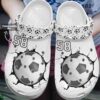 Soccer Personalized Crocs Clog Classic Clog Whitesole Soccer Lover Shoes