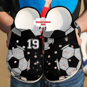 Soccer Personalized Lover Sku 2256 Crocs Crocband Clog Comfortable For Mens Womens Classic Clog Water Shoes
