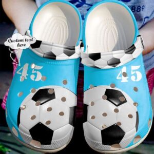 Soccer Personalized Lovers Sku 2255 Crocs Crocband Clog Comfortable For Mens Womens Classic Clog Water Shoes
