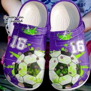 Soccer Personalized Passion Sku 2415 Crocs Crocband Clog Comfortable For Mens Womens Classic Clog Water Shoes
