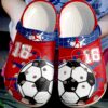 Soccer Personalized Passion V2 Collection Sku 2259 Crocs Crocband Clog Comfortable For Mens Womens Classic Clog Water Shoes