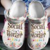 Social Worker Personalized Clog Custom Crocs Comfortablefashion Style Comfortable For Women Men Kid Print 3D Floral Social Worker