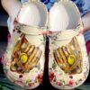 Softball Floral Sku 2289 Crocs Crocband Clog Comfortable For Mens Womens Classic Clog Water Shoes