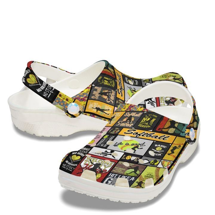 Softball Hit Like A Girl Sku 2290 Crocs Crocband Clog Comfortable For Mens Womens Classic Clog Water Shoes Softball Hit Like A Girl Sku 2290 Crocs Crocband Clog Comfortable For Mens Womens Classic Clog Water Shoes