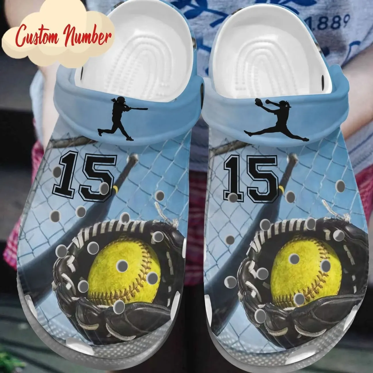 Softball Personalize Clog Custom Crocs Fashionstyle Comfortable For Women Men Kid Print 3D Cool Player Softball Personalize Clog Custom Crocs Fashionstyle Comfortable For Women Men Kid Print 3D Cool Player