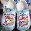 Softball Personalize Clog Custom Crocs Fashionstyle Comfortable For Women Men Kid Print 3D Diamonds Are Girls Best Friend