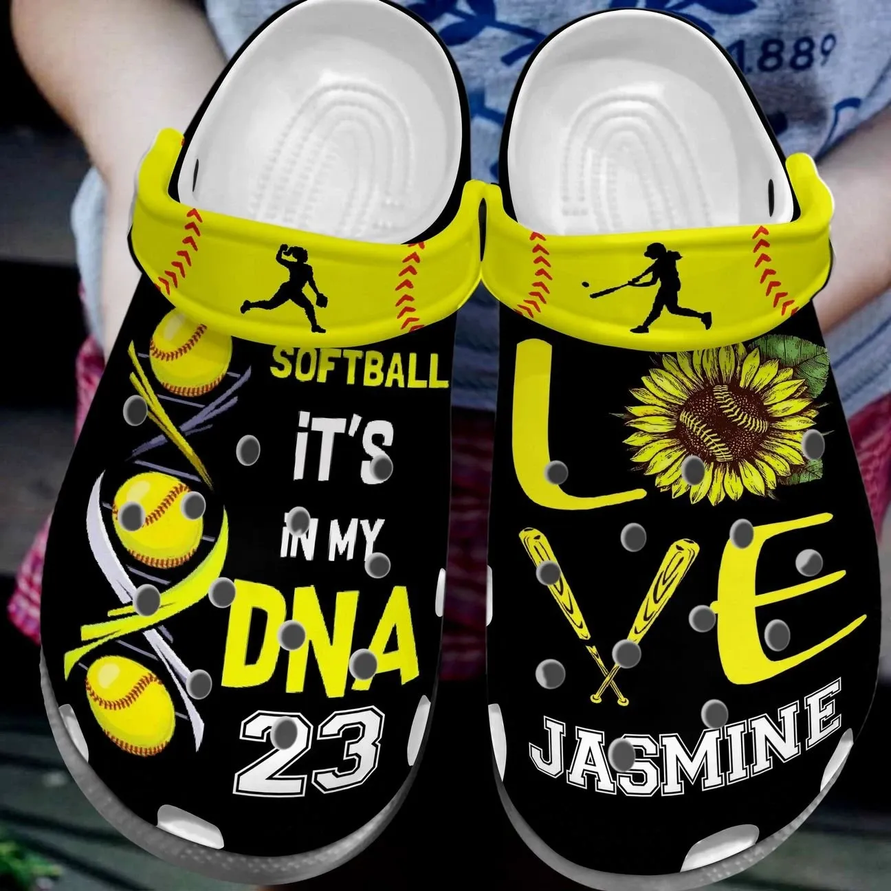 Softball Personalize Clog Custom Crocs Fashionstyle Comfortable For Women Men Kid Print 3D My Dna Softball Personalize Clog Custom Crocs Fashionstyle Comfortable For Women Men Kid Print 3D My Dna