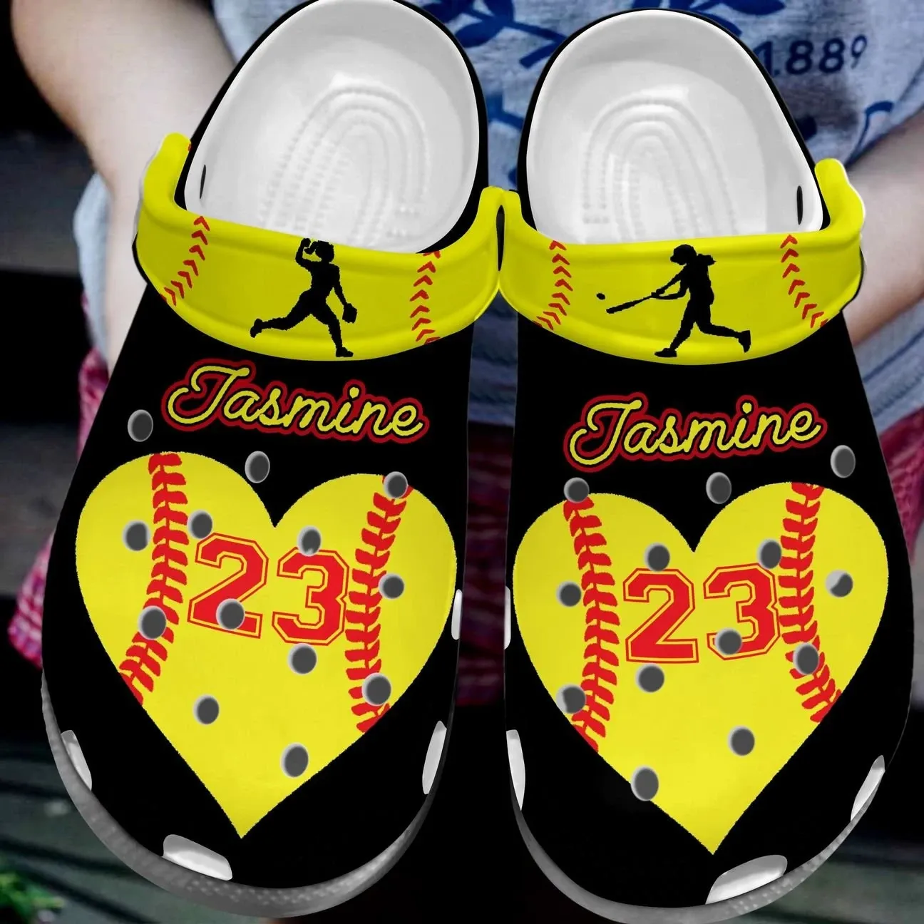 Softball Personalize Clog Custom Crocs Fashionstyle Comfortable For Women Men Kid Print 3D My Heart Softball Personalize Clog Custom Crocs Fashionstyle Comfortable For Women Men Kid Print 3D My Heart