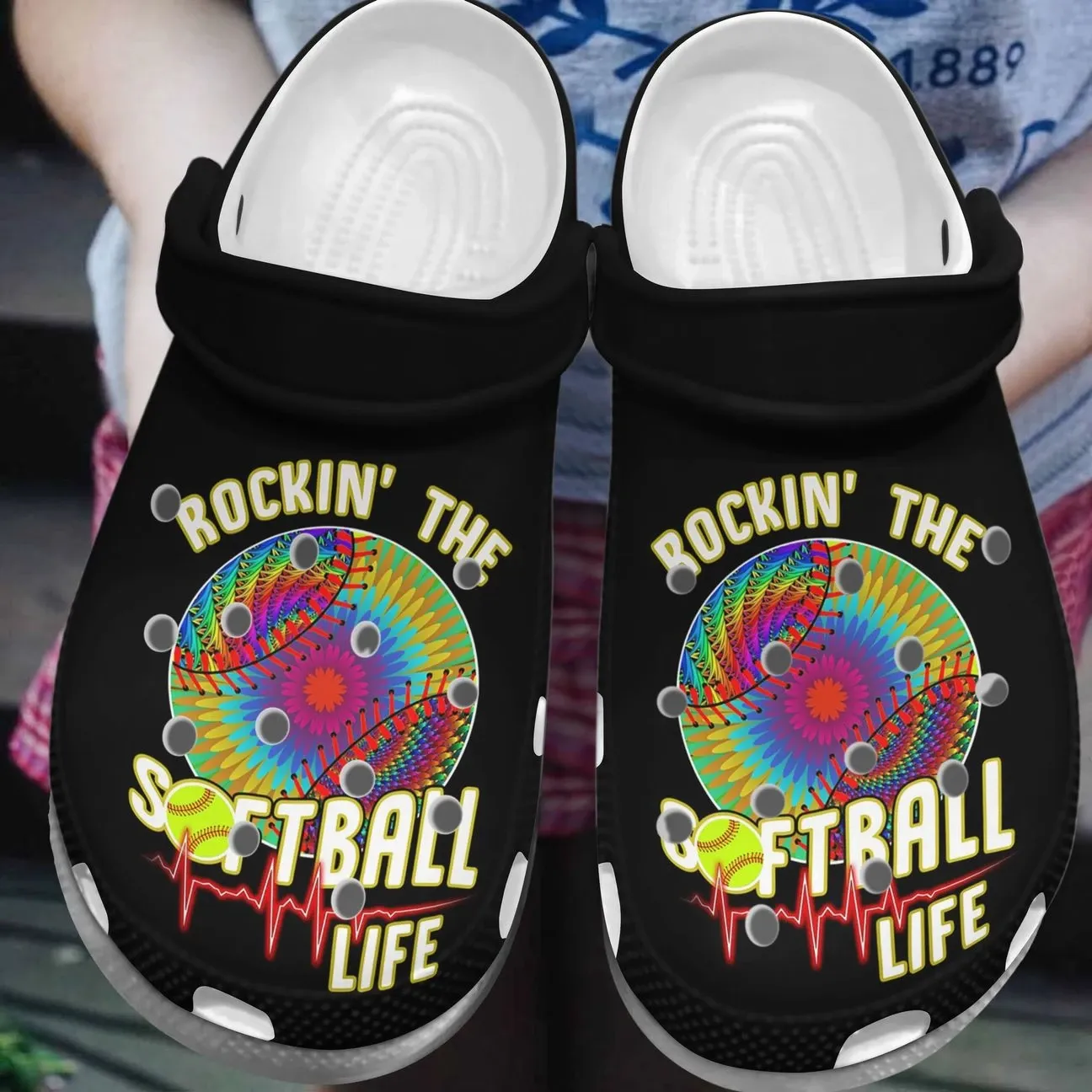 Softball Personalize Clog Custom Crocs Fashionstyle Comfortable For Women Men Kid Print 3D Softball Life Softball Personalize Clog Custom Crocs Fashionstyle Comfortable For Women Men Kid Print 3D Softball Life