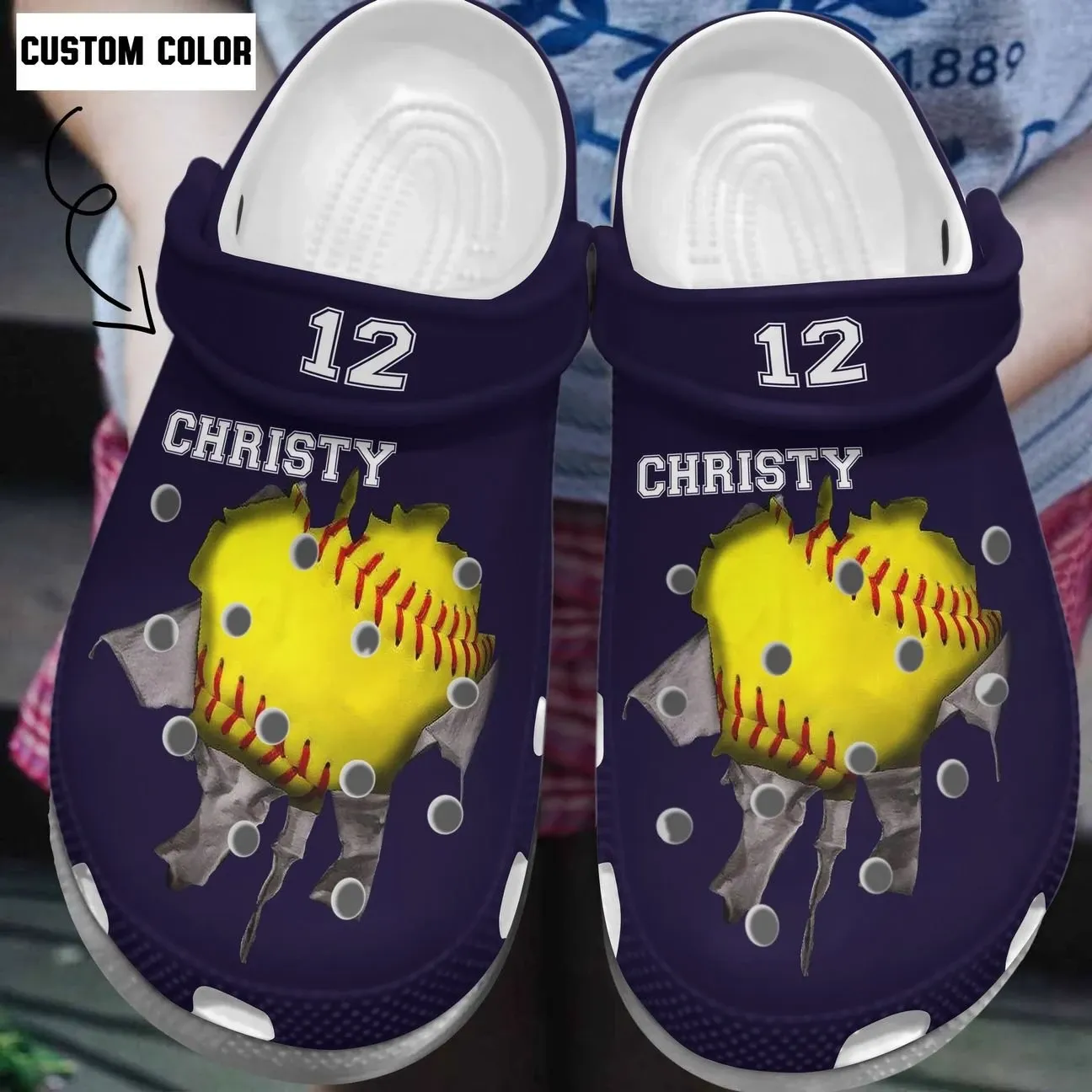 Softball Personalize Clog Custom Crocs Fashionstyle Comfortable For Women Men Kid Print 3D Softball Lover 0954 Softball Personalize Clog Custom Crocs Fashionstyle Comfortable For Women Men Kid Print 3D Softball Lover 0954