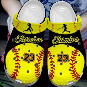 Softball Personalize Clog Custom Crocs Fashionstyle Comfortable For Women Men Kid Print 3D Softball Lover