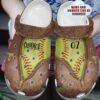 Softball Personalize Clog Custom Crocs Fashionstyle Comfortable For Women Men Kid Print 3D Whitesole Softball Leather