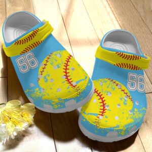 Softball Personalize Clog Custom Crocs Fashionstyle Comfortable For Women Men Kid Print 3D Whitesole Softball Lover