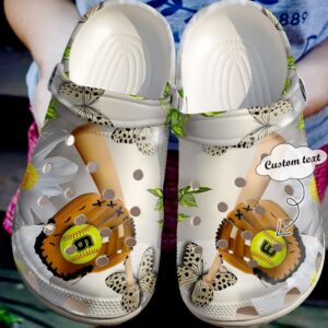 Softball Personalized And Daisy Sku 2405 Crocs Crocband Clog Comfortable For Mens Womens Classic Clog Water Shoes