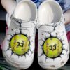 Softball Personalized Broken Wall Sku 2297 Crocs Crocband Clog Comfortable For Mens Womens Classic Clog Water Shoes