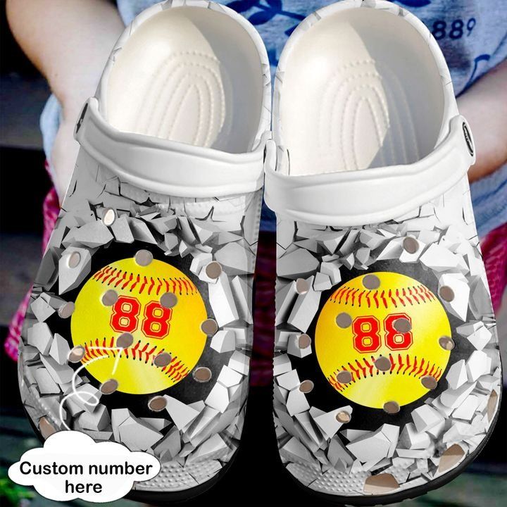 Softball Personalized Broken Wall Sku 2332 Crocs Crocband Clog Comfortable For Mens Womens Classic Clog Water Shoes Softball Personalized Broken Wall Sku 2332 Crocs Crocband Clog Comfortable For Mens Womens Classic Clog Water Shoes