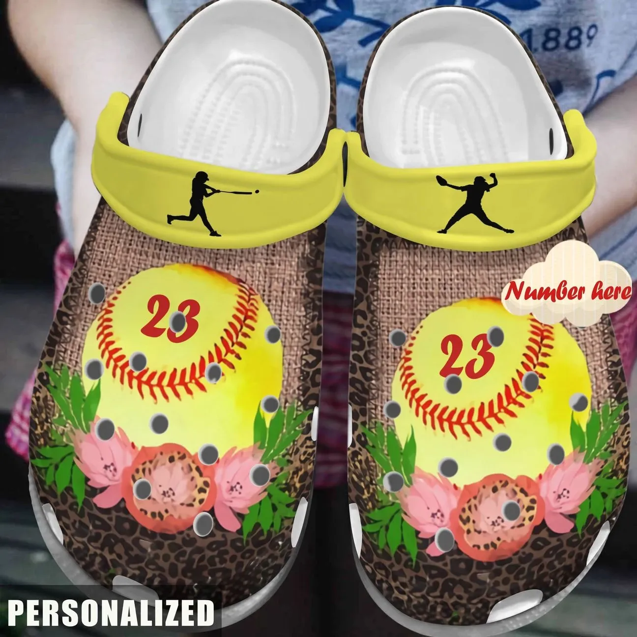 Softball Personalized Clog Custom Crocs Comfortablefashion Style Comfortable For Women Men Kid Print 3D Flower Softball Softball Personalized Clog Custom Crocs Comfortablefashion Style Comfortable For Women Men Kid Print 3D Flower Softball