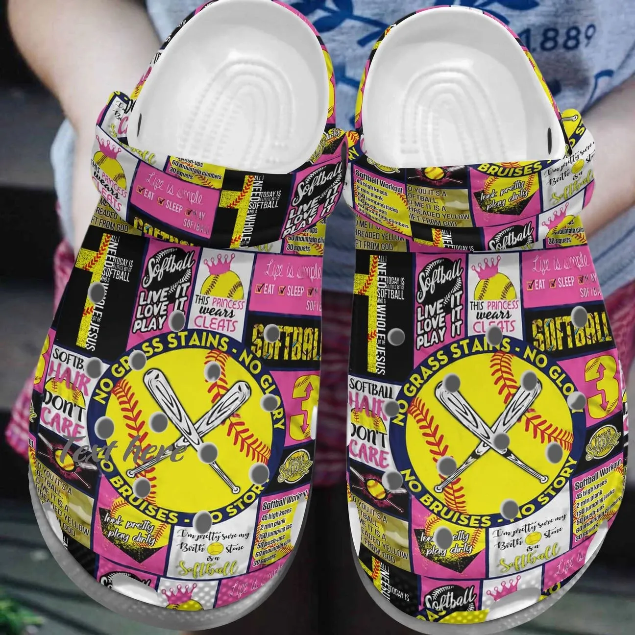 Softball Personalized Clog Custom Crocs Comfortablefashion Style Comfortable For Women Men Kid Print 3D Glory Softball Personalized Clog Custom Crocs Comfortablefashion Style Comfortable For Women Men Kid Print 3D Glory