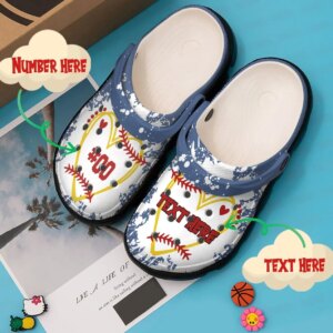 Softball Personalized Clog Custom Crocs Comfortablefashion Style Comfortable For Women Men Kid Print 3D Heart Softball