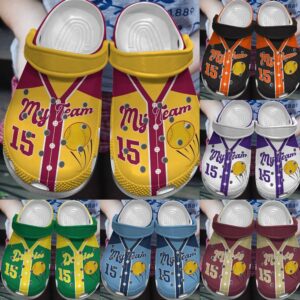 Softball Personalized Clog Custom Crocs Comfortablefashion Style Comfortable For Women Men Kid Print 3D Jersey Theme