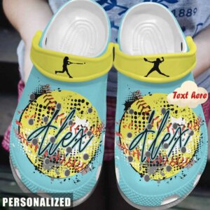 Softball Personalized Clog Custom Crocs Comfortablefashion Style Comfortable For Women Men Kid Print 3D Magic Softball