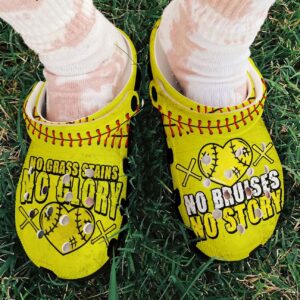 Softball Personalized Clog Custom Crocs Comfortablefashion Style Comfortable For Women Men Kid Print 3D No Grass Stains No Glory