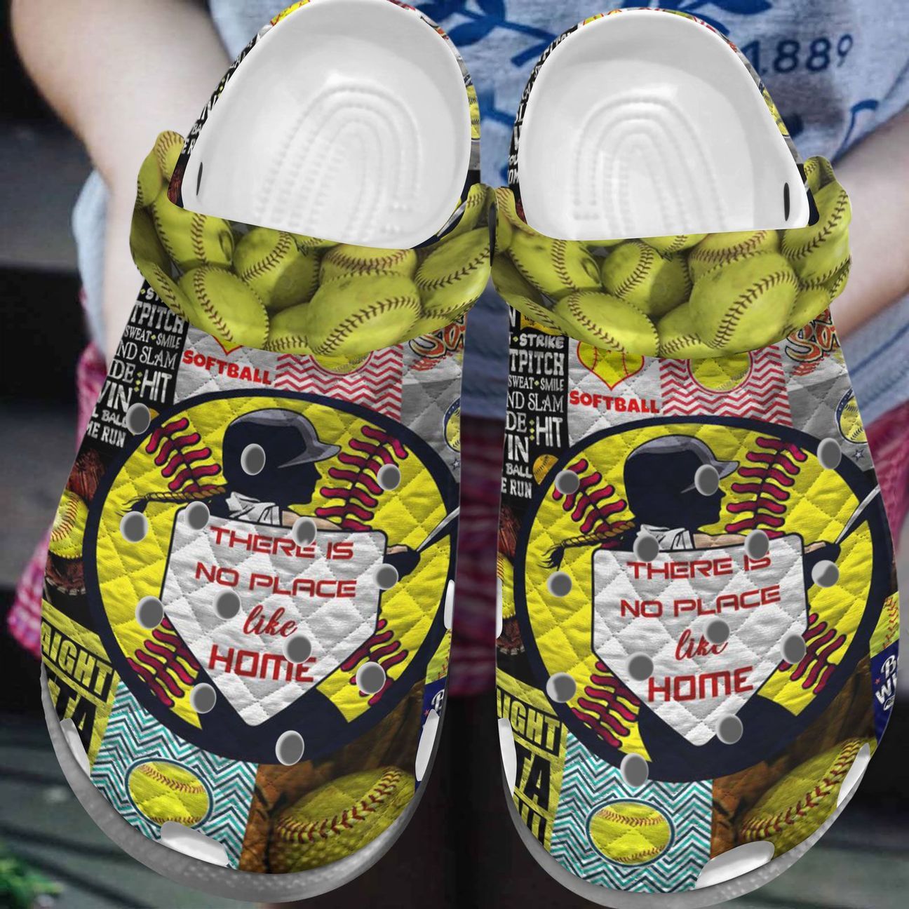 Softball Personalized Clog Custom Crocs Comfortablefashion Style Comfortable For Women Men Kid Print 3D No Place Like Home Softball Personalized Clog Custom Crocs Comfortablefashion Style Comfortable For Women Men Kid Print 3D No Place Like Home